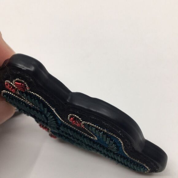 Coach Limited Edition Embroidered Cactus Leather Bag Charm w/ Gunmetal Hardware - Picture 9 of 16